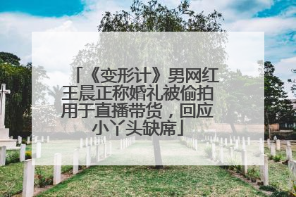 《变形计》男网红王晨正称婚礼被偷拍用于直播带货，回应小丫头缺席