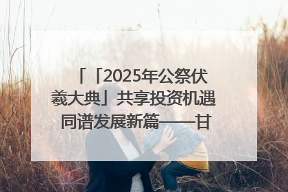 「2025年公祭伏羲大典」共享投资机遇 同谱发展新篇——甘肃省文旅产业链招商引资推介会侧记