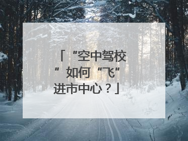 “空中驾校”如何“飞”进市中心？