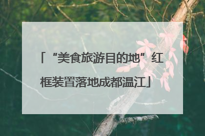 “美食旅游目的地”红框装置落地成都温江