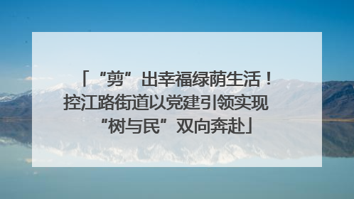 “剪”出幸福绿荫生活！控江路街道以党建引领实现“树与民”双向奔赴