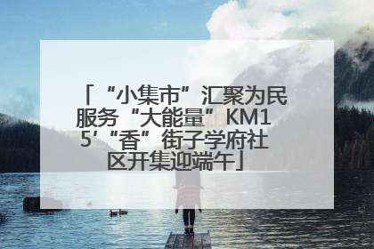 “小集市”汇聚为民服务“大能量”KM15′“香”街子学府社区开集迎端午