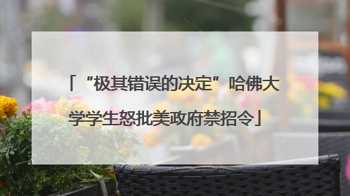 “极其错误的决定”哈佛大学学生怒批美政府禁招令