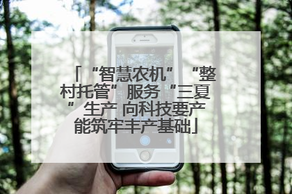 “智慧农机”“整村托管”服务“三夏”生产 向科技要产能筑牢丰产基础