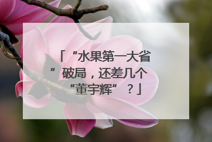 “水果第一大省”破局，还差几个“董宇辉”？
