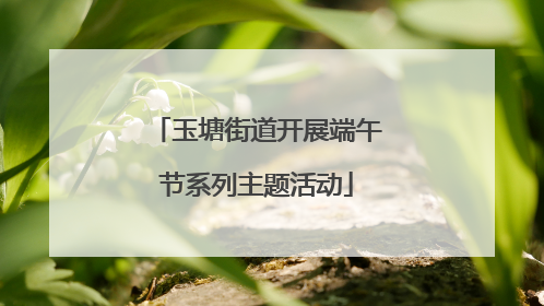 玉塘街道开展端午节系列主题活动