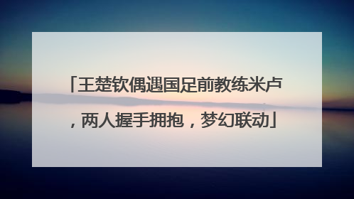 王楚钦偶遇国足前教练米卢，两人握手拥抱，梦幻联动