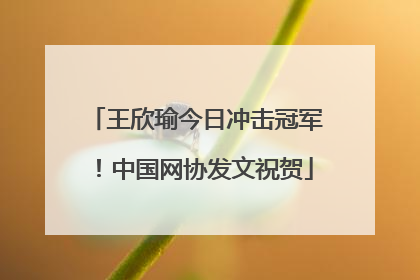 王欣瑜今日冲击冠军！中国网协发文祝贺