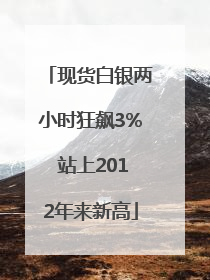 现货白银两小时狂飙3% 站上2012年来新高