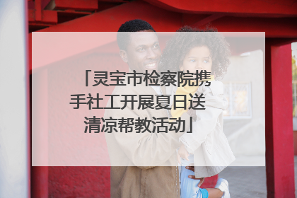 灵宝市检察院携手社工开展夏日送清凉帮教活动