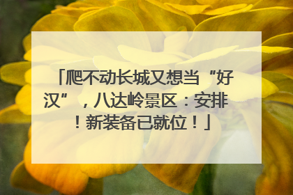 爬不动长城又想当“好汉”，八达岭景区：安排！新装备已就位！