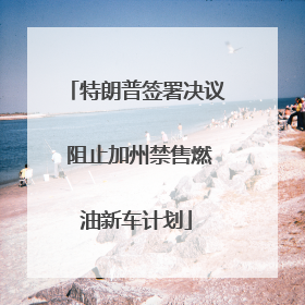 特朗普签署决议 阻止加州禁售燃油新车计划
