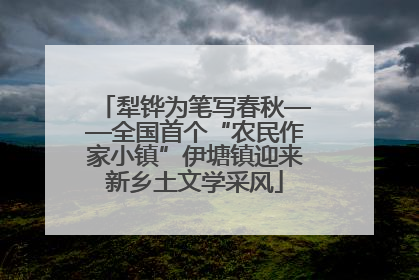 犁铧为笔写春秋——全国首个“农民作家小镇”伊塘镇迎来新乡土文学采风