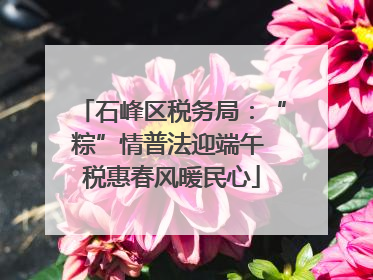 石峰区税务局：“粽”情普法迎端午 税惠春风暖民心