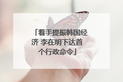 着手提振韩国经济 李在明下达首个行政命令