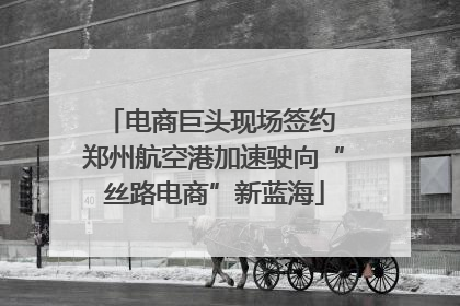 电商巨头现场签约 郑州航空港加速驶向“丝路电商”新蓝海