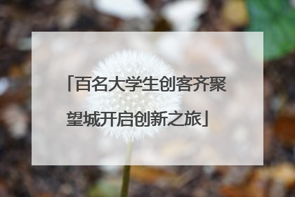 百名大学生创客齐聚望城开启创新之旅