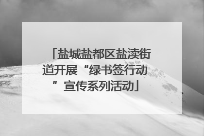 盐城盐都区盐渎街道开展“绿书签行动”宣传系列活动