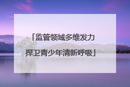 监管领域多维发力 捍卫青少年清新呼吸