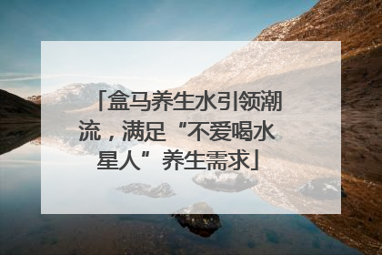盒马养生水引领潮流，满足“不爱喝水星人”养生需求