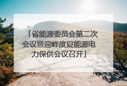 省能源委员会第二次会议暨迎峰度夏能源电力保供会议召开