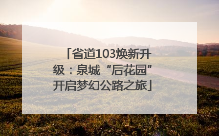 省道103焕新升级：泉城“后花园”开启梦幻公路之旅