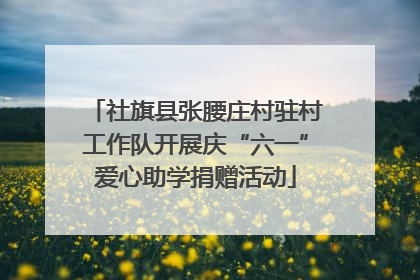 社旗县张腰庄村驻村工作队开展庆“六一”爱心助学捐赠活动