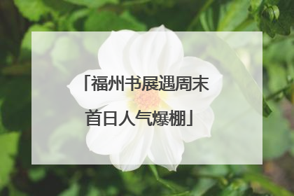 福州书展遇周末 首日人气爆棚