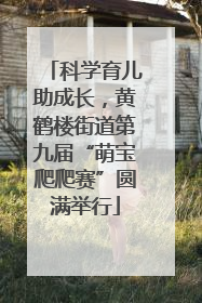 科学育儿助成长，黄鹤楼街道第九届“萌宝爬爬赛”圆满举行
