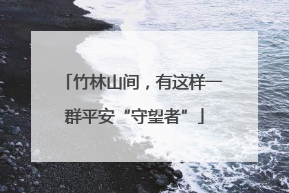 竹林山间，有这样一群平安“守望者”