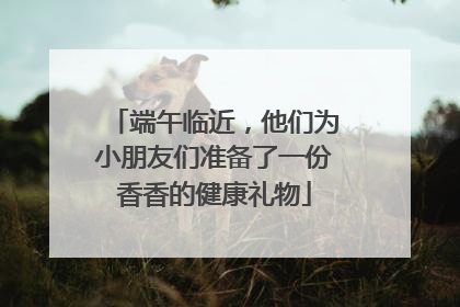 端午临近，他们为小朋友们准备了一份香香的健康礼物