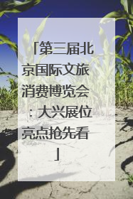 第三届北京国际文旅消费博览会：大兴展位亮点抢先看