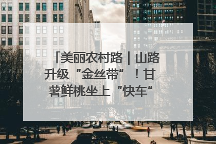美丽农村路｜山路升级“金丝带”！甘薯鲜桃坐上“快车”，开去大市场
