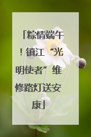 粽情端午！镇江“光明使者”维修路灯送安康