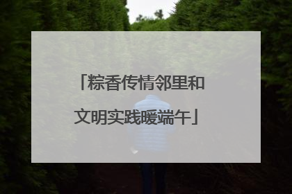 粽香传情邻里和 文明实践暖端午