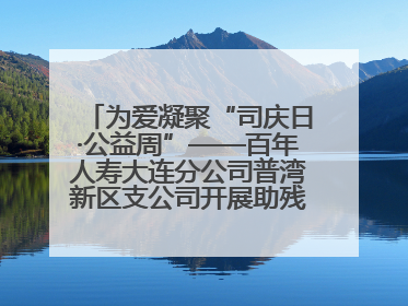 为爱凝聚“司庆日·公益周”——百年人寿大连分公司普湾新区支公司开展助残公益活动