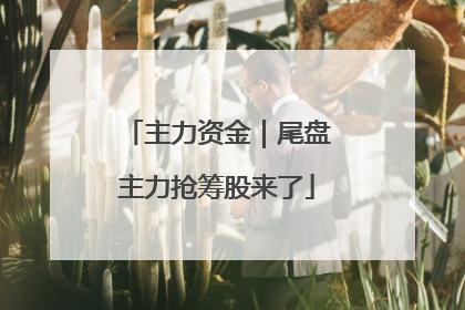 主力资金｜尾盘主力抢筹股来了