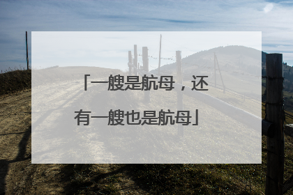 一艘是航母，还有一艘也是航母