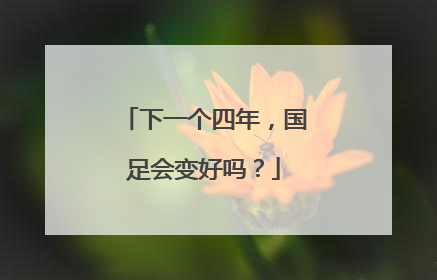 下一个四年，国足会变好吗？