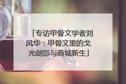 专访甲骨文学者刘风华：甲骨文里的戈光剑影与商城新生