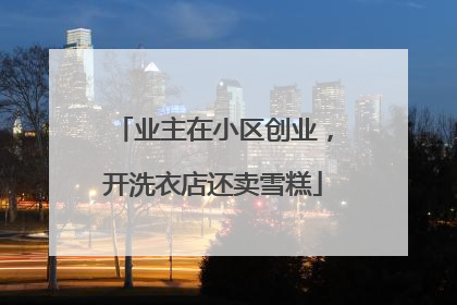 业主在小区创业，开洗衣店还卖雪糕