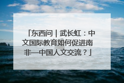 东西问｜武长虹：中文国际教育如何促进南非—中国人文交流？