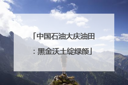 中国石油大庆油田：黑金沃土绽绿颜