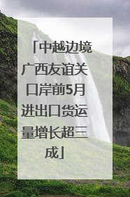 中越边境广西友谊关口岸前5月进出口货运量增长超三成