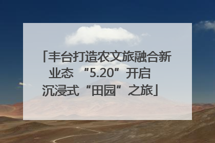 丰台打造农文旅融合新业态 “5.20”开启沉浸式“田园”之旅