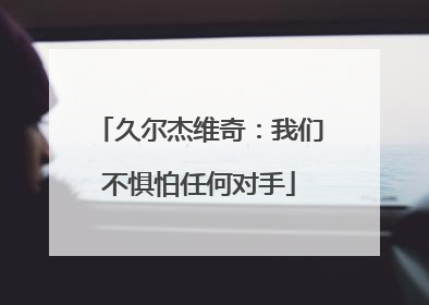 久尔杰维奇：我们不惧怕任何对手