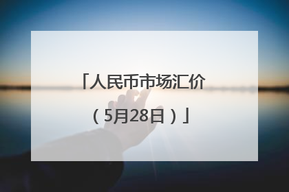 人民币市场汇价（5月28日）