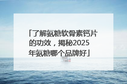 了解氨糖软骨素钙片的功效，揭秘2025年氨糖哪个品牌好
