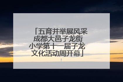 五育并举展风采 成都大邑子龙街小学第十一届子龙文化活动周开幕