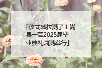 仪式感拉满了！嵩县一高2025届毕业典礼圆满举行